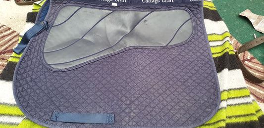 Cottage Craft navy saddle cloth shock pads FREE POSTAGE