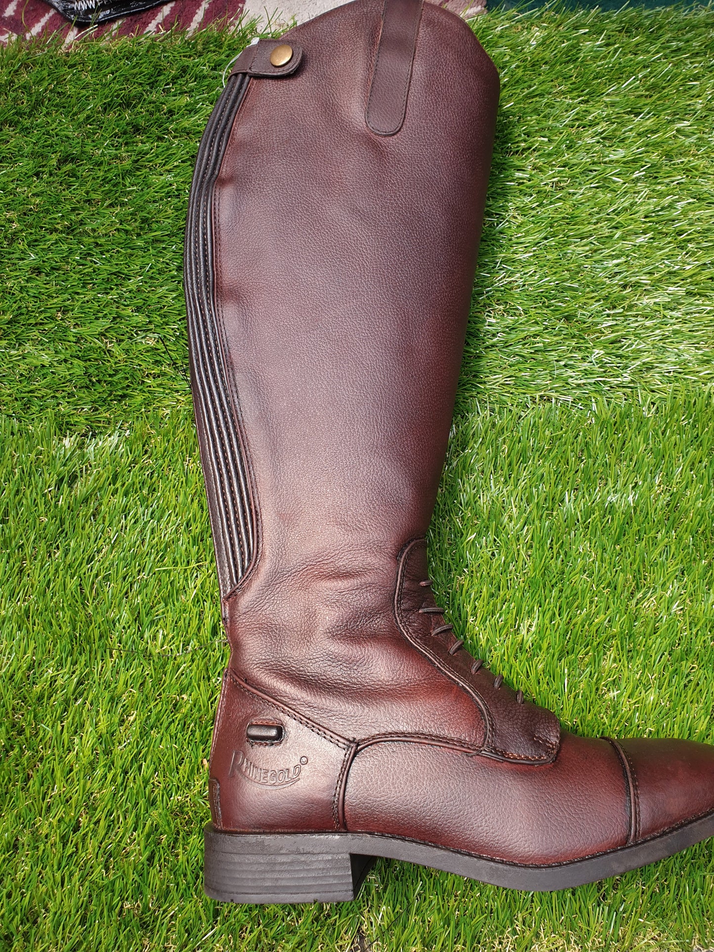 Rhinogold Brown leather Riding boots FREE POSTAGE ✅