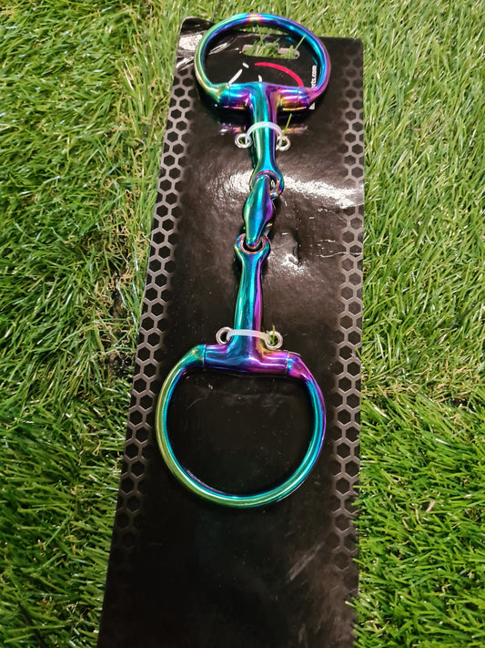 HKM 5.5" rainbow snaffle with link FREE POSTAGE