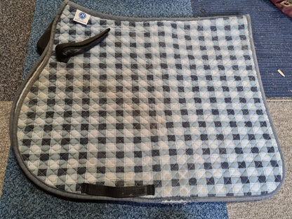 Josef Holscher blue pattern saddle pad in full size (FREE POSTAGE)