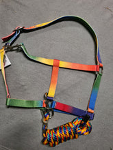 NEW rhinegold rainbow headcollar and lead rope set sizes available cob and full FREE POSTAGE