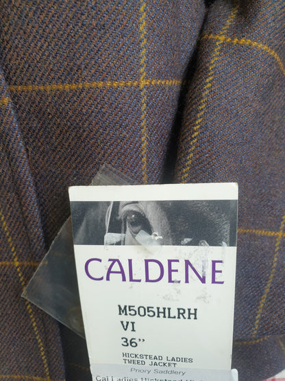 NEW caldene hickstead tweed jacket, size 12 (36"), violet FREE POSTAGE 🔵