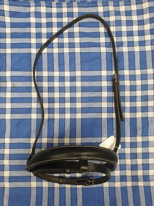 NEW nose band, black with white stitching, size cob FREE POSTAGE *