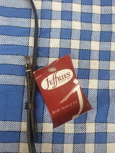 NEW Jeffries nose band, size full, brown leather white stitching FREE POSTAGE *