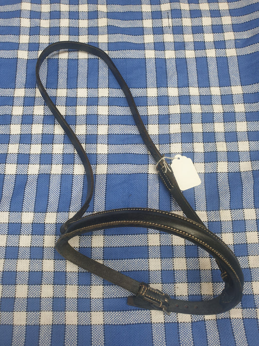 NEW nose band. Size shetland and full. Black leather white stitching FREE POSTAGE *