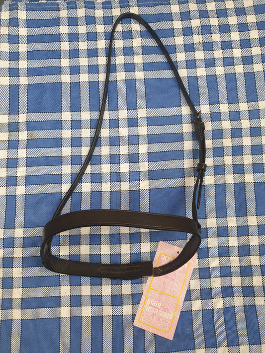 NEW olympian nose band in sizes pony and cob. Brown leather. FREE POSTAGE *