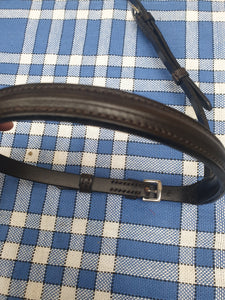NEW dever Saddlery nose band, size shetland pony, brown english leather FREE POSTAGE *