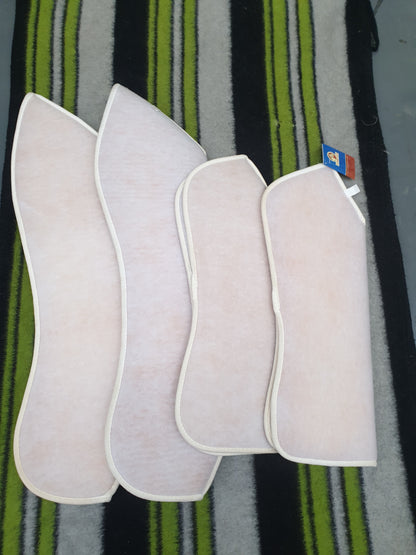 NEW cottage craft shaped leg pads size full, white FREE POSTAGE *