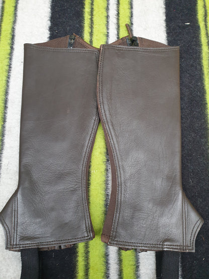 NEW shires chaps brown leather size xsmall FREE POSTAGE 🟢