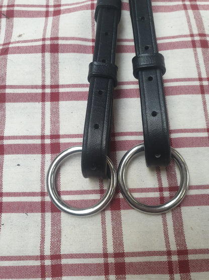 Martingale attachment size cob, black leather FREE POSTAGE *