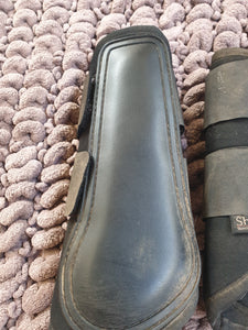 Used pony size shires black brushing boots FREE POSTAGE☆