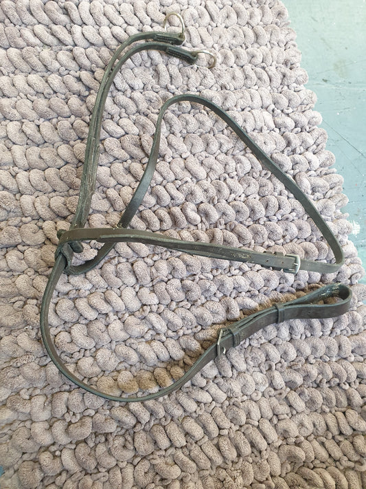 Used pony brown leather running martingale
