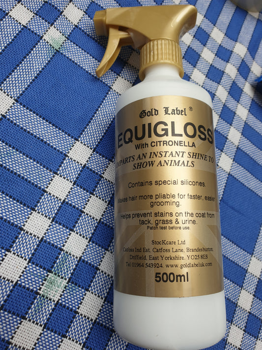 Gold label Equigloss with citronella 500ml