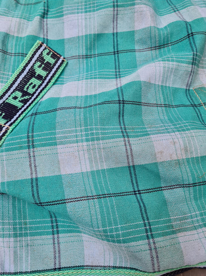 Used 4'0" blue check Riff-Raff stable sheet FREE POSTAGE☆