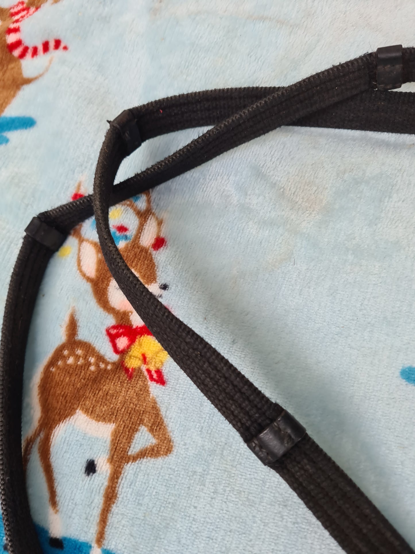 Used black continental reins in cob size FREE POSTAGE☆