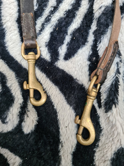 Used brown leather Annrees standing martingale full size FREE POSTAGE☆