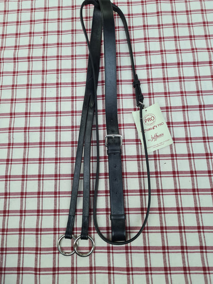 NEW Wembley pro by jeffries, black leather, pony size, running martingale FREE POSTAGE *