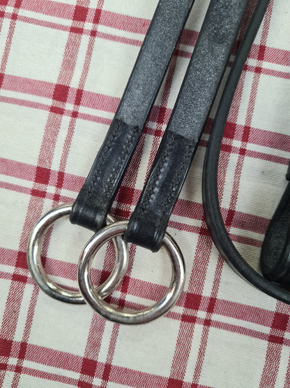 NEW Wembley pro by jeffries, black leather, pony size, running martingale FREE POSTAGE *