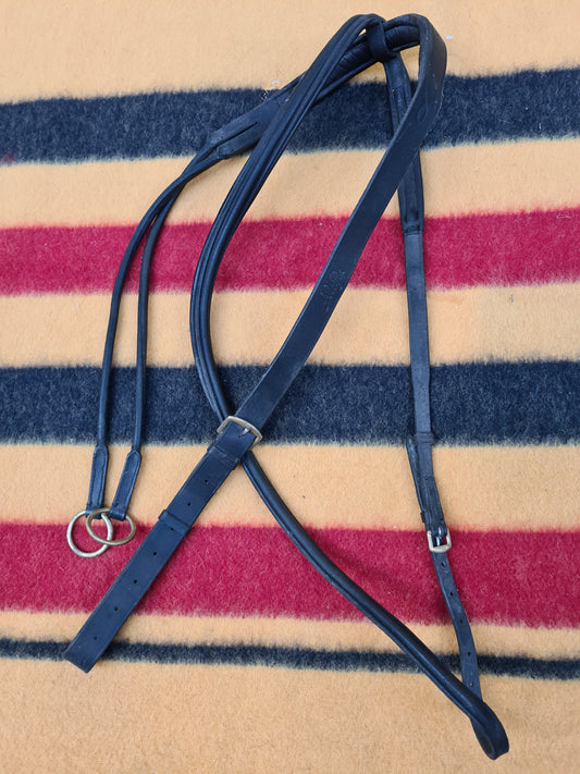 Shires Adelfia running martingale size xfull, black english leather, padded and rolled in parts FREE POSTAGE *