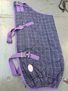 4'0" fal pro purple and navy check stable rug FREE POSTAGE 🟢