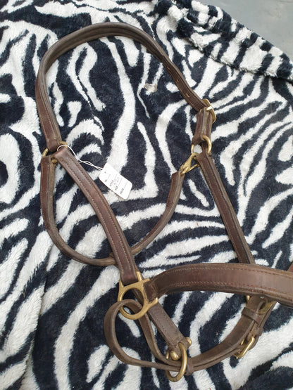 Used full size brown leather headcollar FREE POSTAGE☆