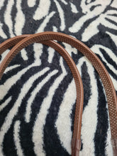 Used pony size brown rubber reins FREE POSTAGE☆