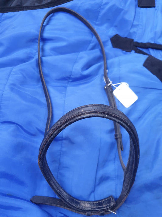 Used cob size black leather nose band FREE POSTAGE☆