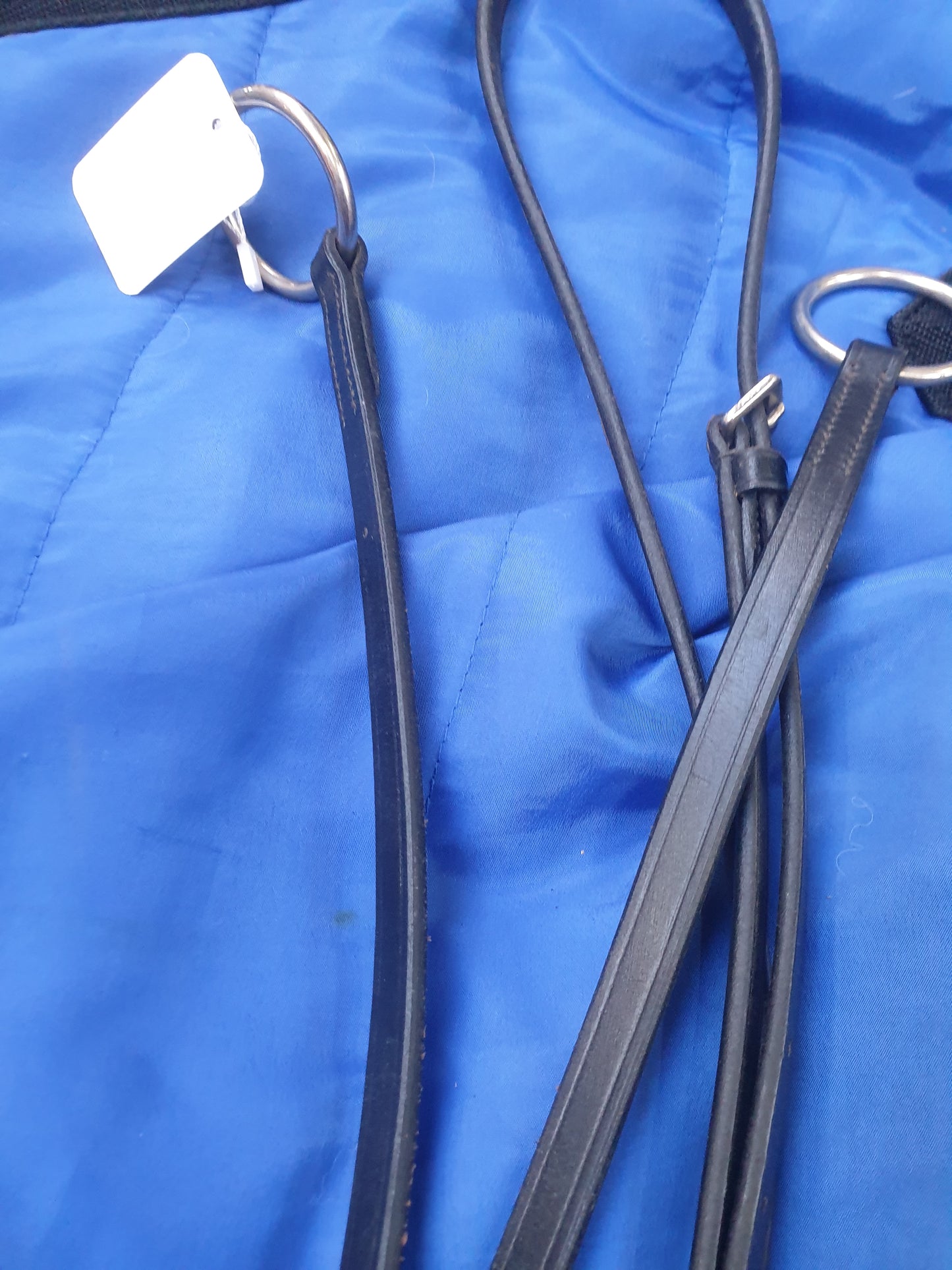 Used pony size black leather running Martingale FREE POSTAGE☆