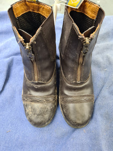 Used size 1 Moretta brown leather kids jodhpurs boots FREE POSTAGE☆