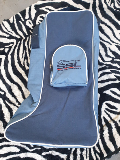 Like new shires boots bag, blue, one size FREE POSTAGE ■