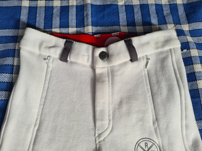 NEW red horse child's white breeches ages 8,10,12,14 FREE POSTAGE *