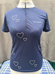 NEW Equitheme blue bling heart tops, various sizes FREE POSTAGE ✅