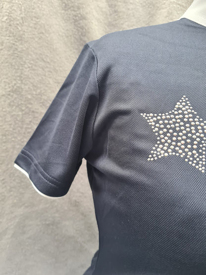NEW Equitheme navy bling star top, various sizes FREE POSTAGE ✅