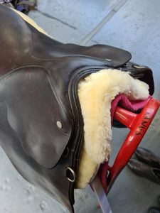 Used 17.5" medium fit half panel saddle FREE POSTAGE🔵