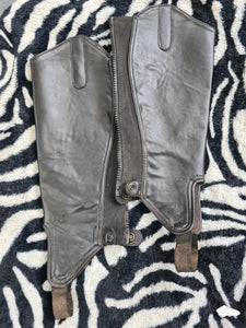 Used shires adults small leather chaps FREE POSTAGE🟢