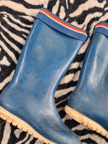 Used size 6 blue rubber wellingtons FREE POSTAGE✅