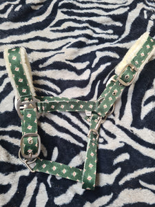 Used pony size QHP equestrian green elf head collar FREE POSTAGE☆
