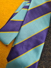 LIKE NEW equetech matching showing tie and bobble, purple and light blue stripes, one size FREE POSTAGE ■