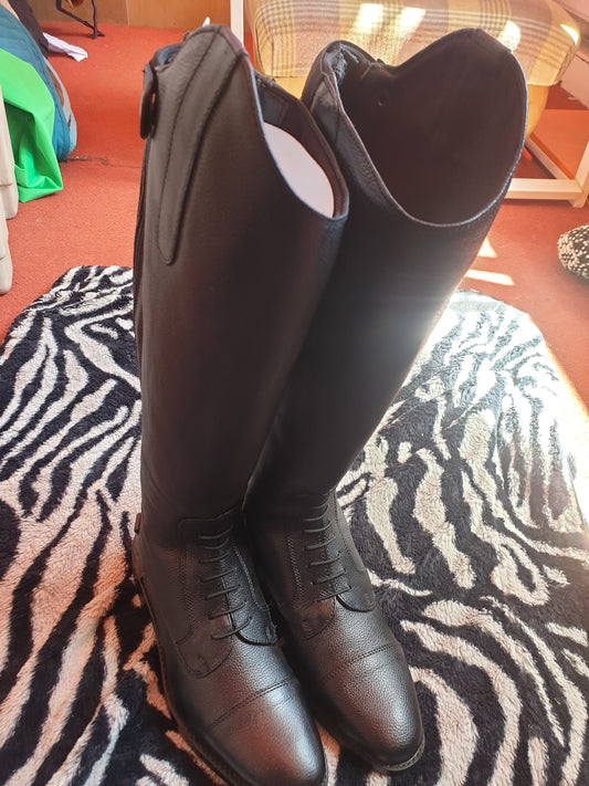 NEW WITH TAGS  black Rhinegold elite luxus long riding boot FREE POST ✅