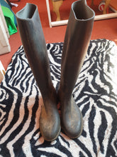 Size 3.5 black fouganza long rubber riding boot FREE POSTAGE ✅