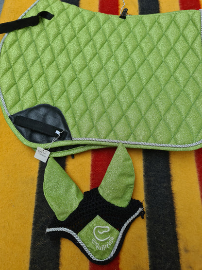 NEW Green glitter saddle pad full size FREE POSTAGE ✅