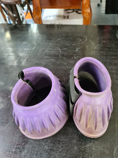 Purple pony size rubber over reach boots