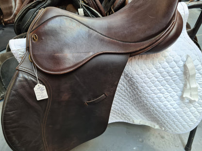 Brown GFS 17" medium wide leather  general purpose saddle FREE POSTAGE 🔵