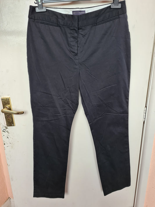 Size 12 marks and spencers black in hand trousers FREE POSTAGE ✅️