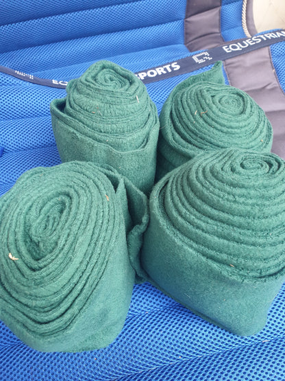 Set of 4 green fleece bandages FREE POSTAGE ✅