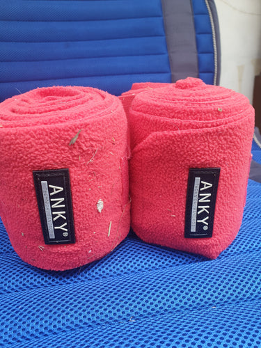 Set of 4 red Anky fleece bandages FREE POSTAGE ✅