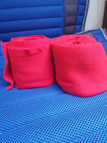 Set of 2 red fleece bandages FREE POSTAGE ✅