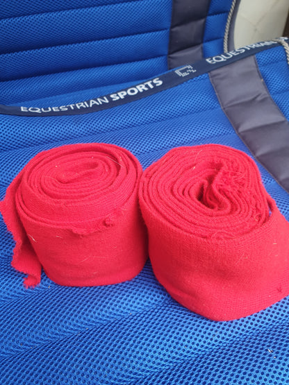 Set of 2 red fleece bandages FREE POSTAGE ✅