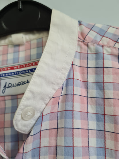 John whitaker pink and blue  checked shirt age 11/12 FREE POSTAGE ✅️