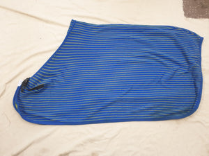 Used thermal cotton sheet, 4'9, blue with stripes FREE POSTAGE 🟢